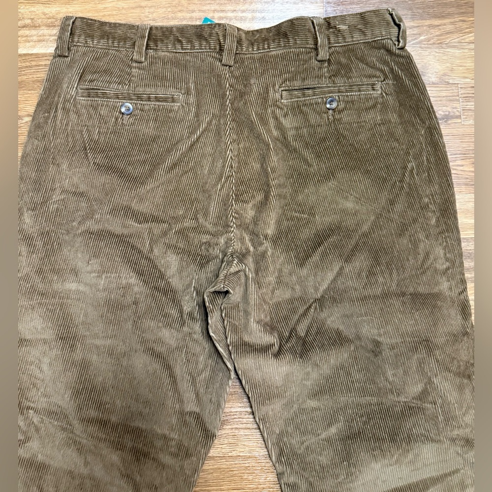 NWT L.L Bean Classic fit preppy casual Brown corduroy pants 38x29 - Picture 7 of 9